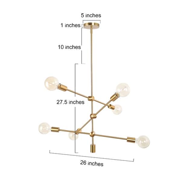 Lustre Moderne 9 Lumières Plafonnier Doré Réglable - Suspension Sputnik Îlot De Cuisine Éclairage Moléculaire Or