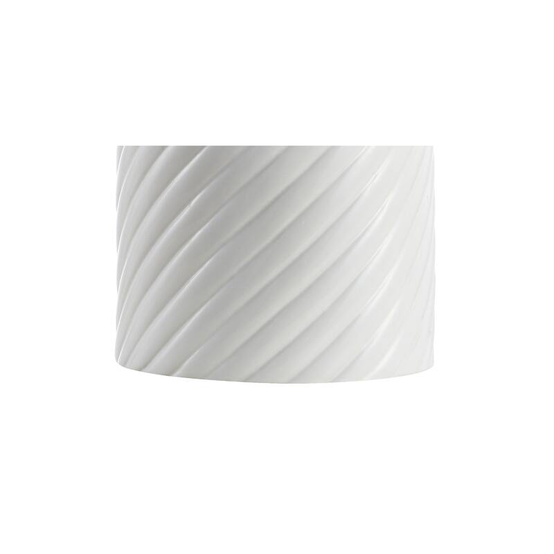 Regency Swirl 28.5" Ceramic Bohemian Glam LED Table Lamp, White by JONATHAN Y