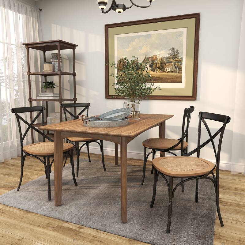 Gray Metal Galvanized Oval Living Room Decor Tray with Rust Handles (Set of 3)