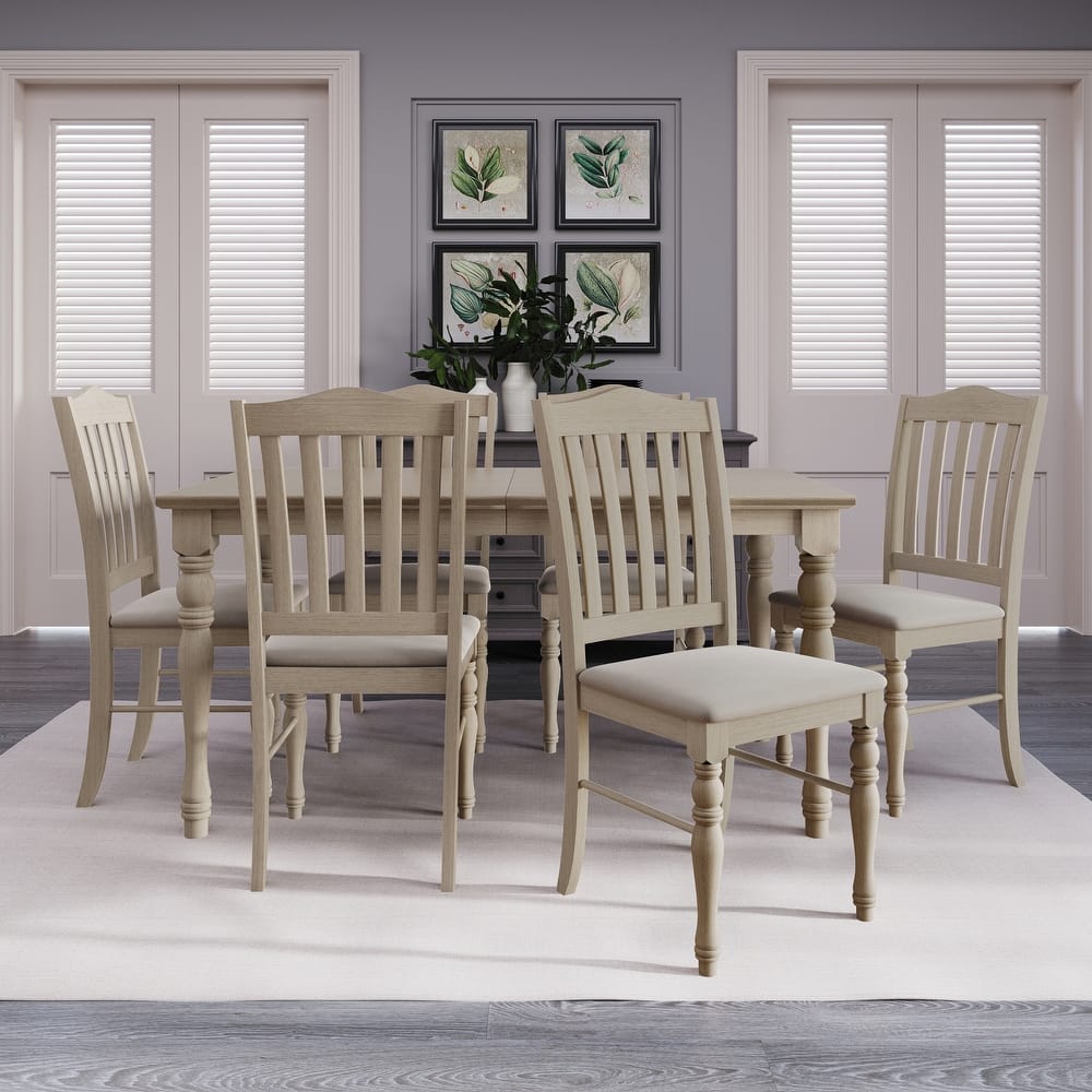 Clayfell 7-Piece Mayfield Dining Set With Turned Legs