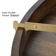 preview thumbnail 10 of 19, Round Black Walnut Wood Serving Tray Ottoman Tray with Handles