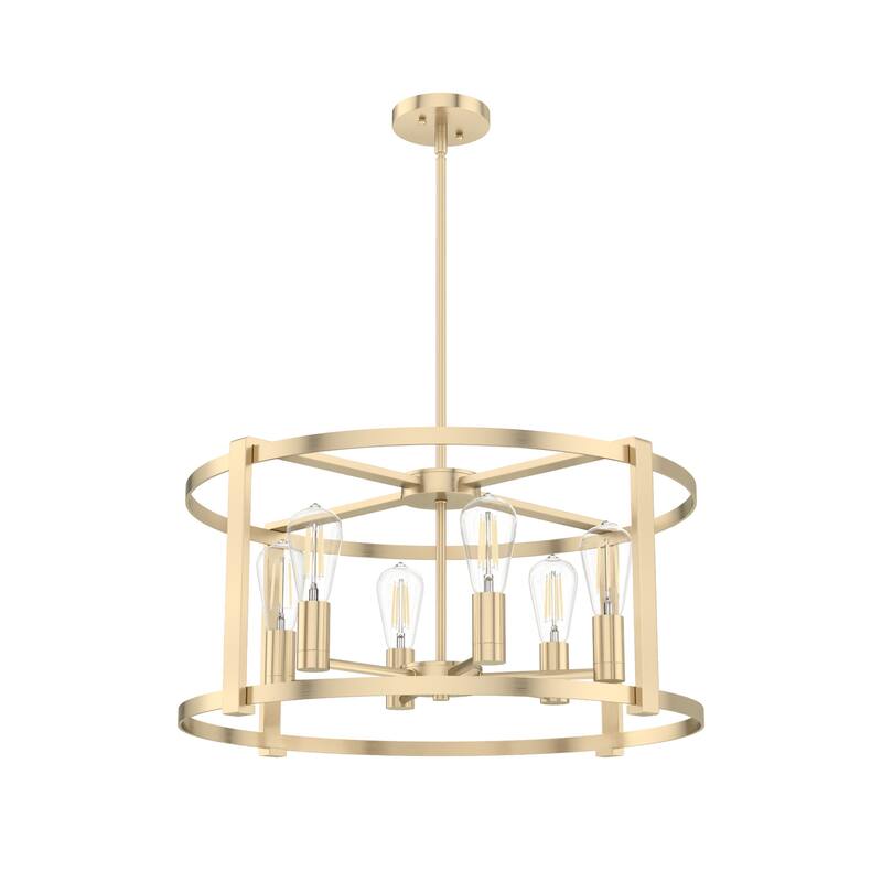 Hunter Astwood 26" 6 Light Chandelier, Dining Room, Kitchen, Cage - Art-Deco, Transitional, Contemporary