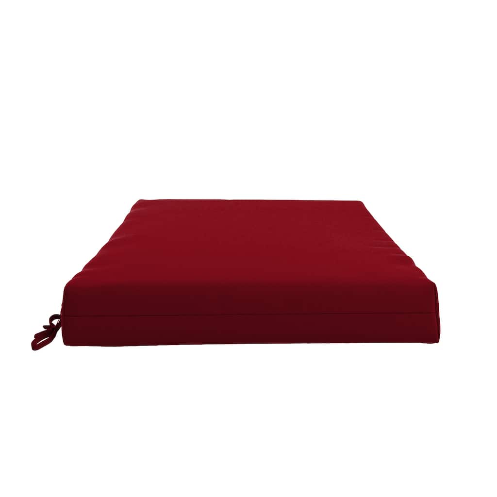 California Umbrella Outdoor Chair Pad Set of 2, 18" x 18", 2.5" Thick, Solstice Olefin Fabric