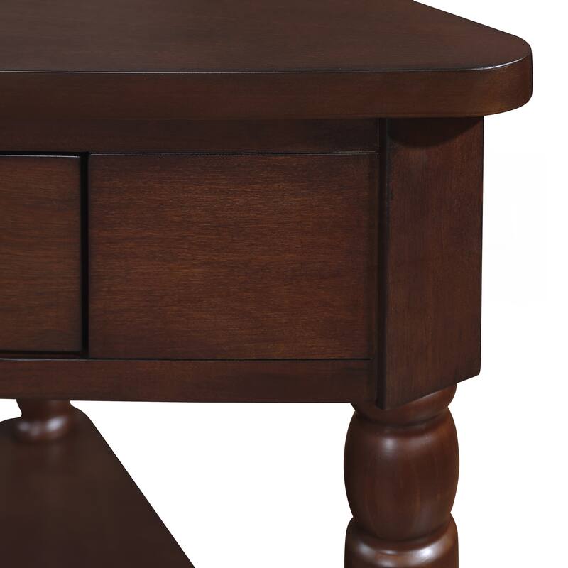 33.8 Inch Small Triangle Corner Table