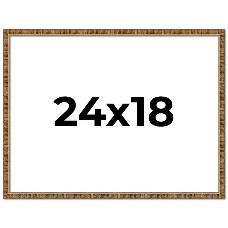 24x18 Frame Gold Kingsley Distressed Solid Wood Picture Frame Width