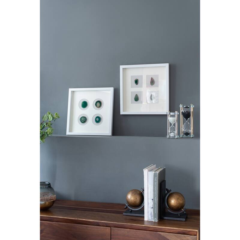S/2 15.57x1.2x15.7" Shadow Box Wall Décor