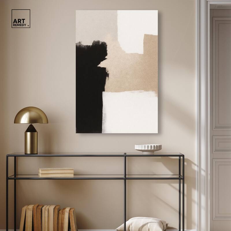 Beige and Black I Canvas by Art Remedy, Gallery Wrapped