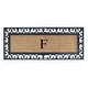 preview thumbnail 117 of 187, Non Slip Coir Low Profile Myla Monogrammed Entry Doormat, 17.7"x47.25"