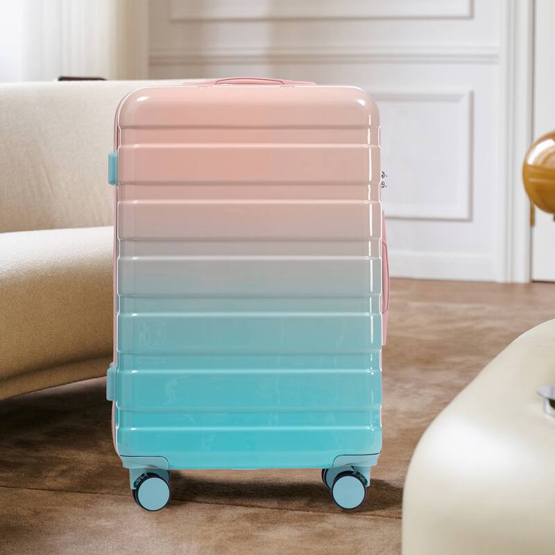 20"/24"/28" 3 pcs/set in PC Spinner Wheel Luggage, Carry on Suitcase, With Gradient Color and Combination Lock
