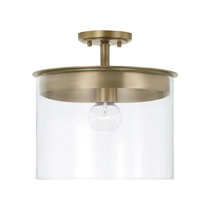 Mason 1-light Convertible Pendant/ Semi-Flush Mount