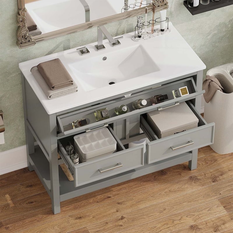 36 Inch Bathroom Vanity with Ceramic Sink
