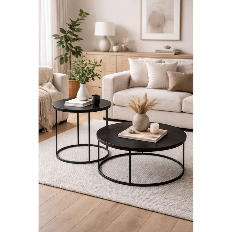 Landon Iron Round Side Table