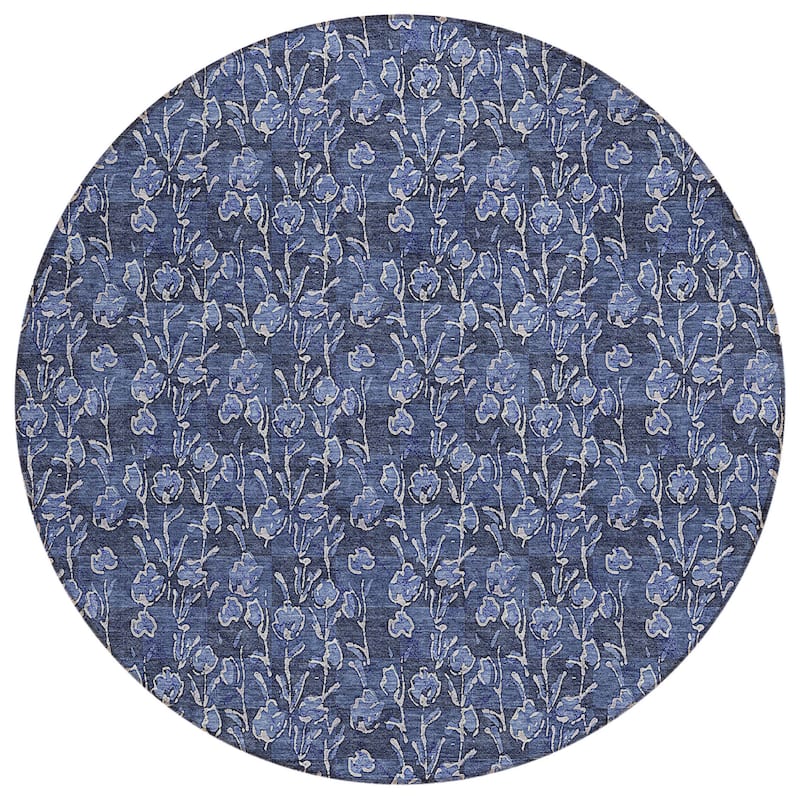 HomeRoots Floral Transitional Rectangle Outdoor Rug