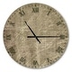 preview thumbnail 2 of 7, Designart 'Antique Old Paper Style' Oversized Farmhouse Wall CLock 16 in. wide x 16 in. high