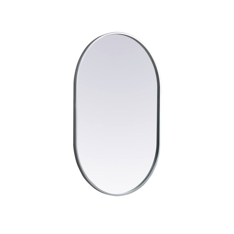 Indigo Home Metal Frame Oval Mirror 24x36 Inch