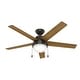 preview thumbnail 8 of 10, Hunter 52" Anslee Ceiling Fan with LED Light and Pull Chain, Modern, Transitional