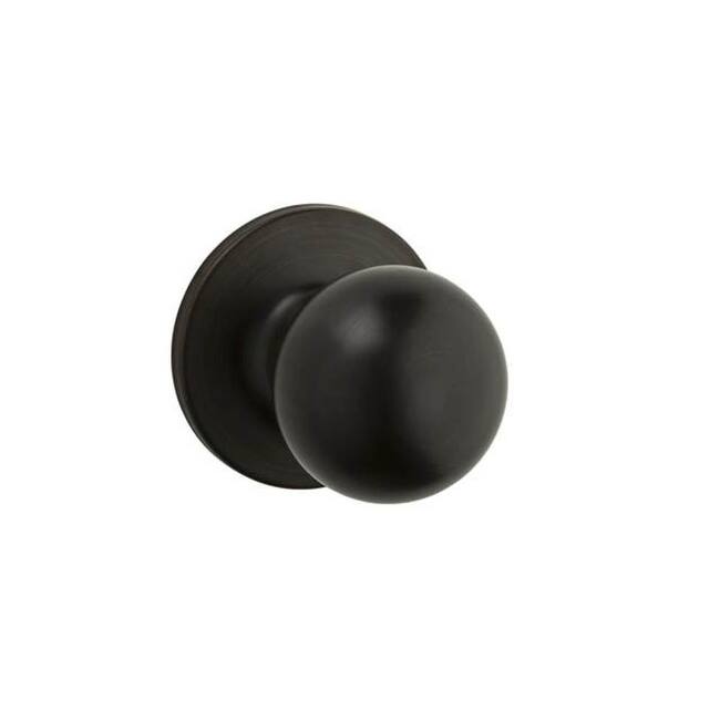 Kwikset Regina Passage Door Knob Set with Round Rose from the SafeLock