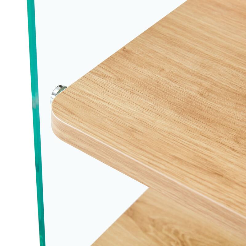 52" Pine Sofa Table with Handle-less Storage