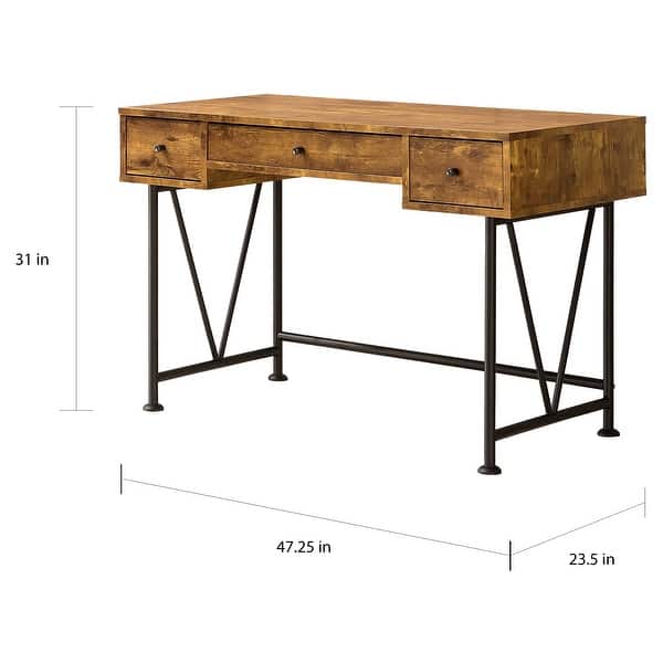Midcentury Industrial Writing Desk with Drawers Bed Bath & Beyond