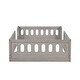 preview thumbnail 12 of 14, Wood Twin Size Platform Bed with Semi-enclosed Fence
