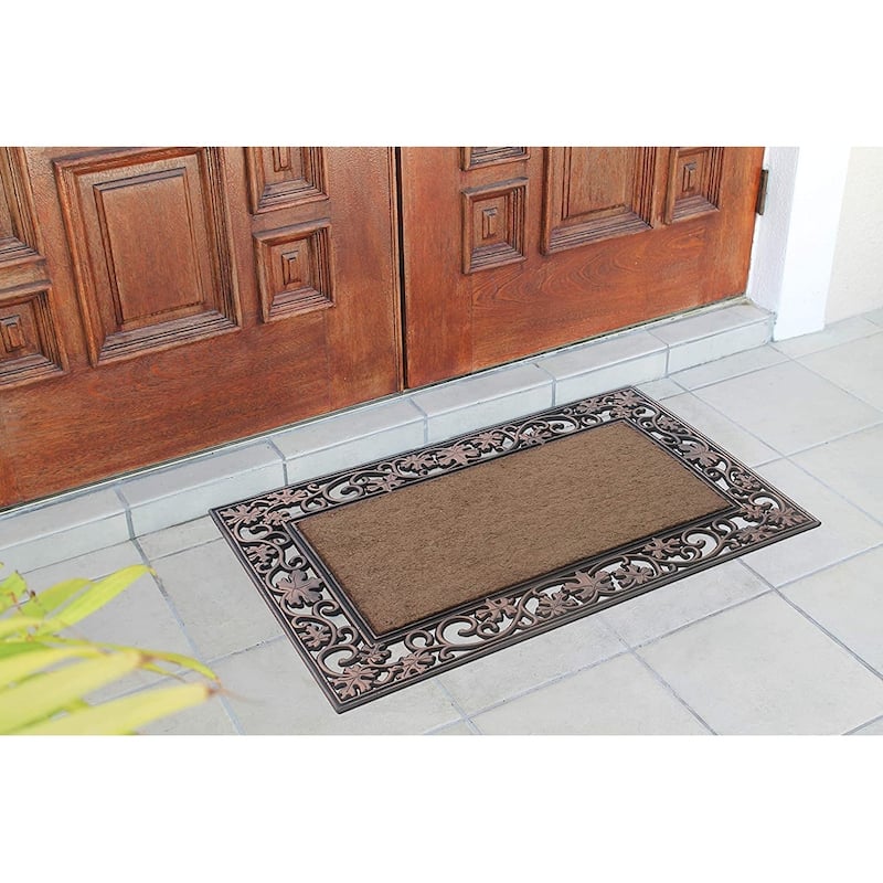 A1HC Rubber and Coir Dirt Trapper Heavy Weight Large Welcome Doormat, 23"X38"