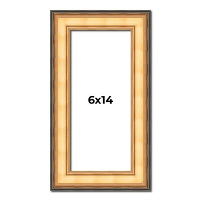 6x14 Frame Gold Plein Aire Solid Wood Picture Frame Width 2 Inches |