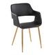 Option Black Faux Leather/Gold Metal