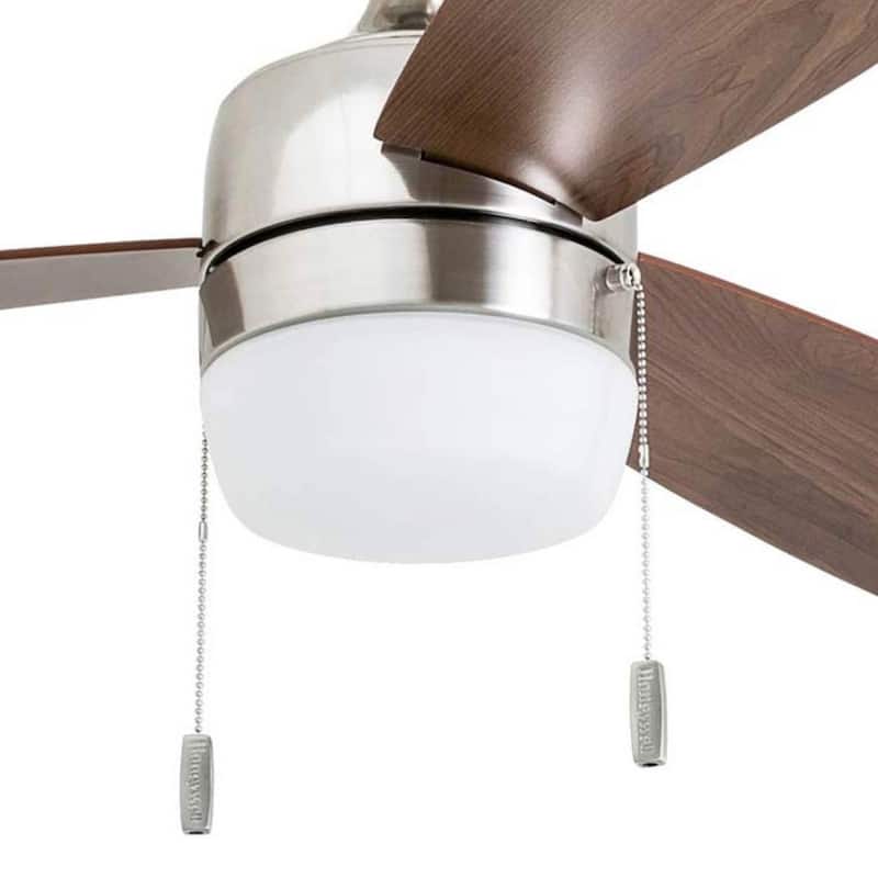 44" Honeywell Barcadero Matte Black Contemporary Indoor LED Ceiling Fan with Light, Pull Chain