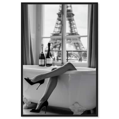 Bathtub Sit Back Glam Canvas by Art Remedy