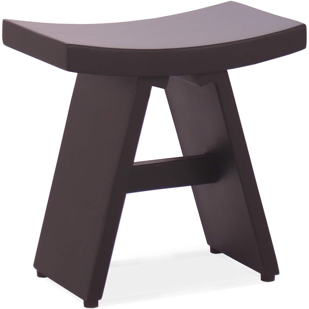 18" Asia Decorative Wood Bench