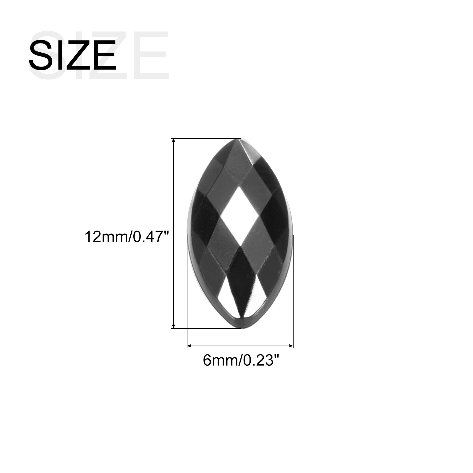 Acrylic Horse Eye Gems Flat Back Artificial Rhinestones for DIY Crafts Bead Wedding Party