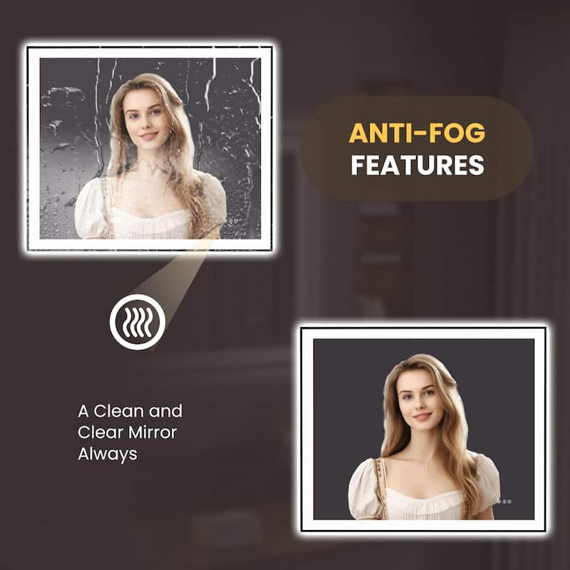 48x40 Inch Frameless LED Bathroom Mirror,Smart Mirror
