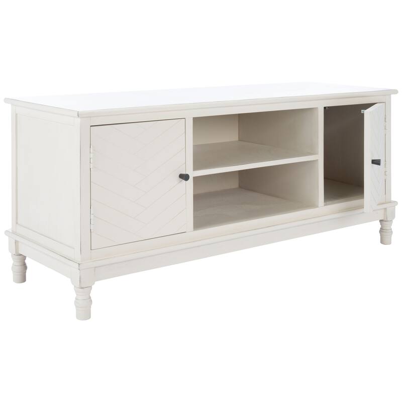 SAFAVIEH Magnolia 2-Door 2-Shelf Storage TV Media Stand - 47.3" W x 15.8" L x 20" H