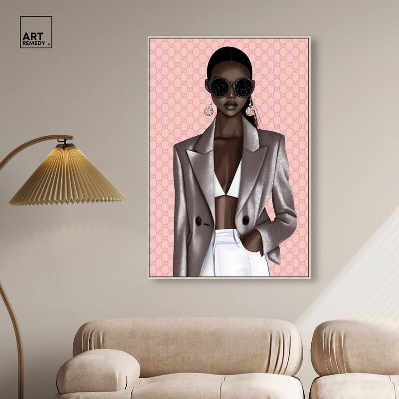 Cool Luxury Woman Canvas by Art Remedy