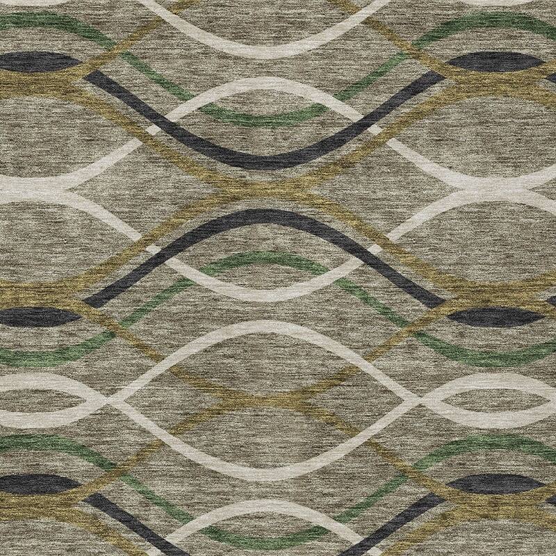 HomeRoots Abstract Transitional Rectangle Outdoor Rug