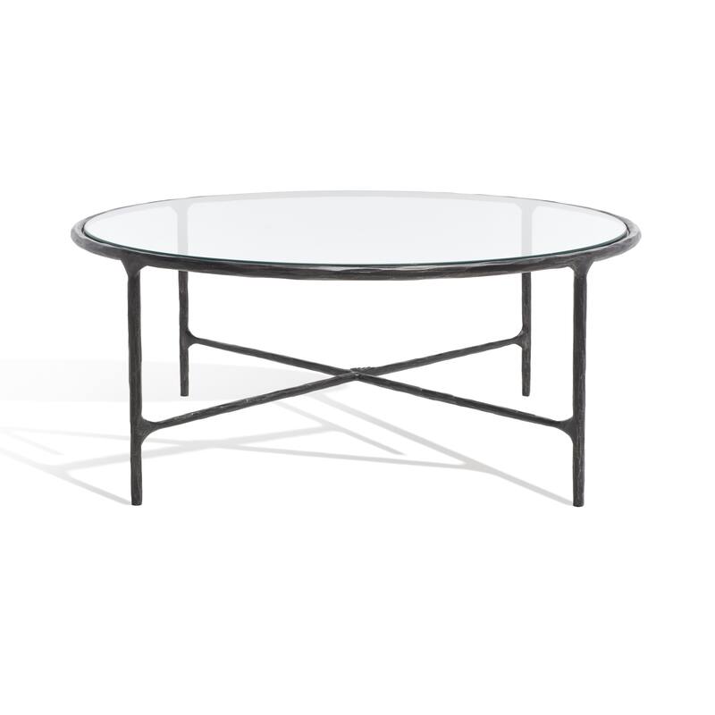 SAFAVIEH Couture Venanzia Round Metal Coffee Table - 36" W x 36" L x 15" H - 36"W x 36"D x 15"H