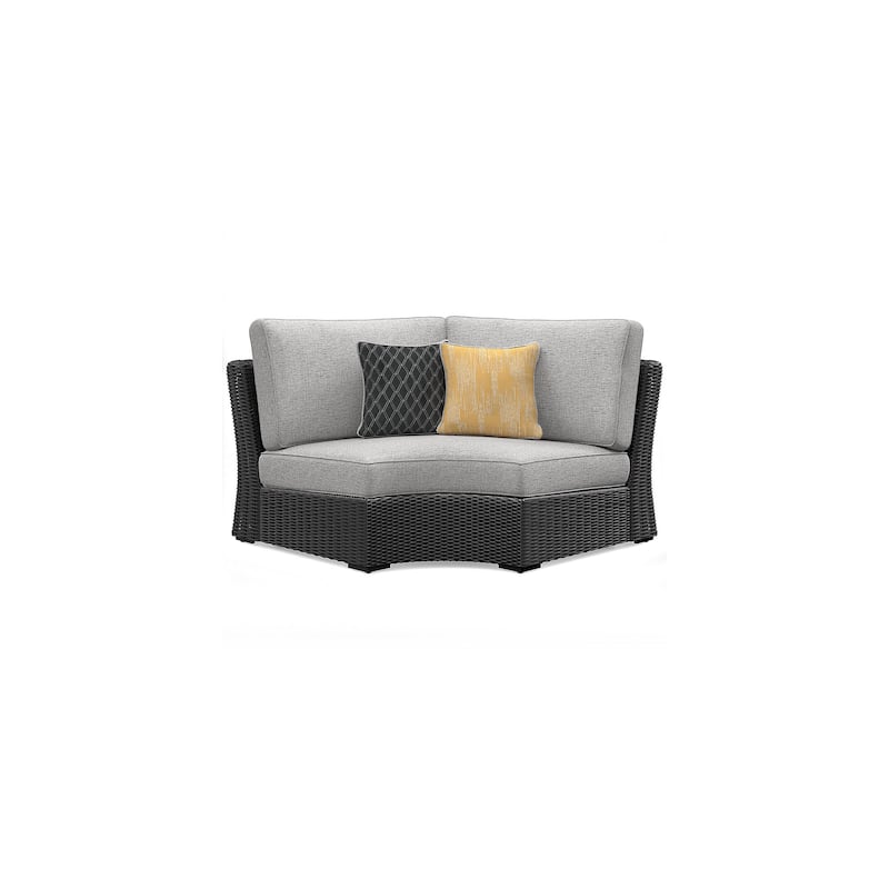 Signature Design by Ashley Beachcroft Black/Gray 5-Piece Outdoor Sectional - 130"W x 130"D x 35.75"H