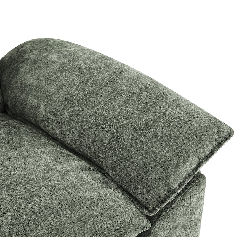 52" W Chaise Lounge Chair Indoor, Oversized Accent Chair With Ottoman For Living Room, Chenille Single Sofa Bed, Reading Chairs