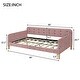 preview thumbnail 7 of 5, Twin Size Upholstered Daybed With 4 Support Legs, Pink