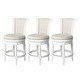 preview thumbnail 67 of 109, Maven Lane 26" Pullman Swivel Counter Height Kitchen Stool Set of 3 - Alabaster White.