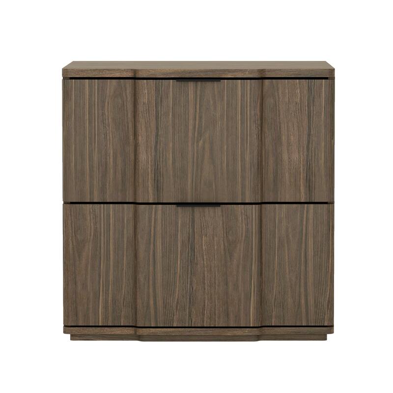 Manhattan Comfort Clive 22 Inch 2 Drawer Nightstand