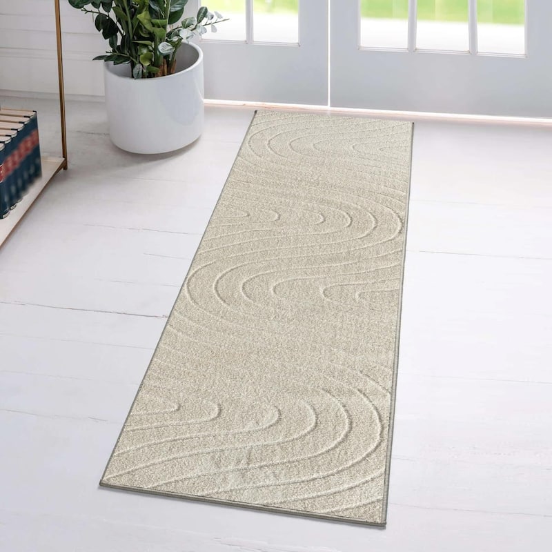 Luxe Weavers Modern Geometric Wave Area Rug, Stain Resistant Carpet