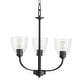 preview thumbnail 10 of 9, Quorum International Reyes 3 Light 22" Wide Chandelier Textured Black