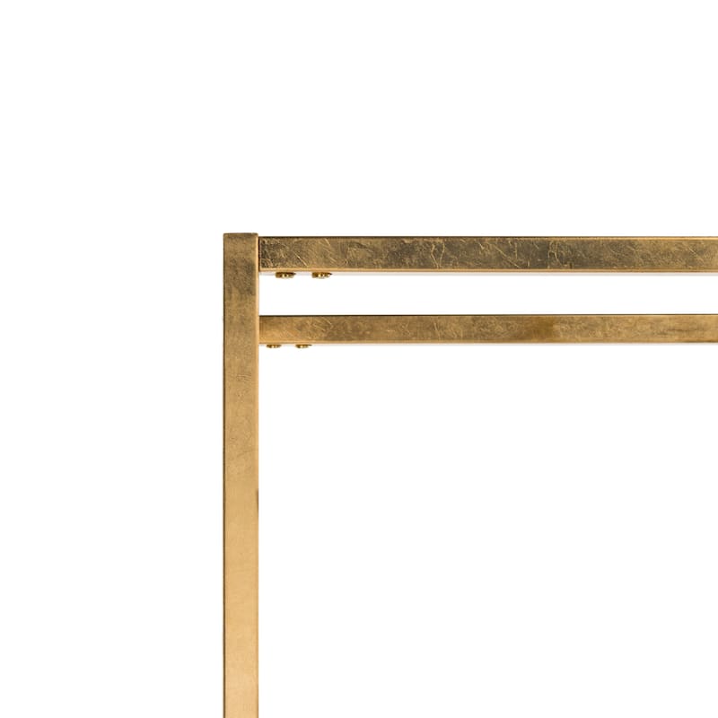 SAFAVIEH Vernia 4-Tier Gold Foil/Faux White Etagere - 30' x 14' x 72' - 30Wx14Dx72H