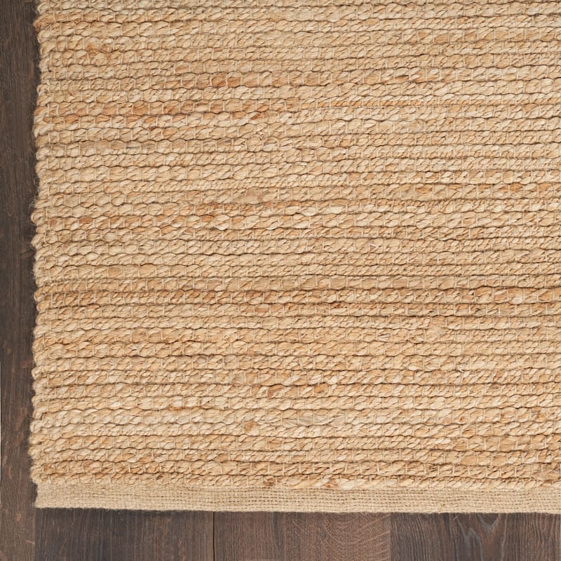 Nourison Natural Jute Indoor only Solid Area Rug - 4' x 6' - Natural