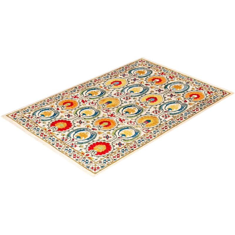 Contemporary Overdyed Wool Hand Knotted Area Rug - 6' 1" x 8' 10"