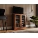 preview thumbnail 34 of 35, Palace Imports 100% Solid Wood TV Stand with Clear Glass Doors for TVs up to 32" Mocha