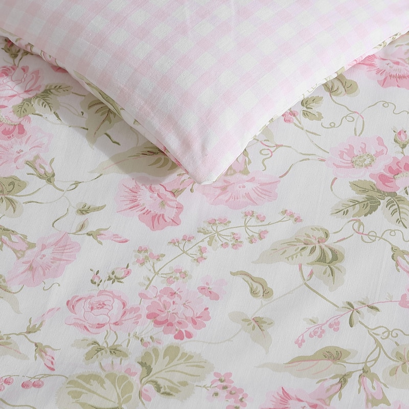 Laura Ashley Morning Gloria Cotton Pink Comforter Set