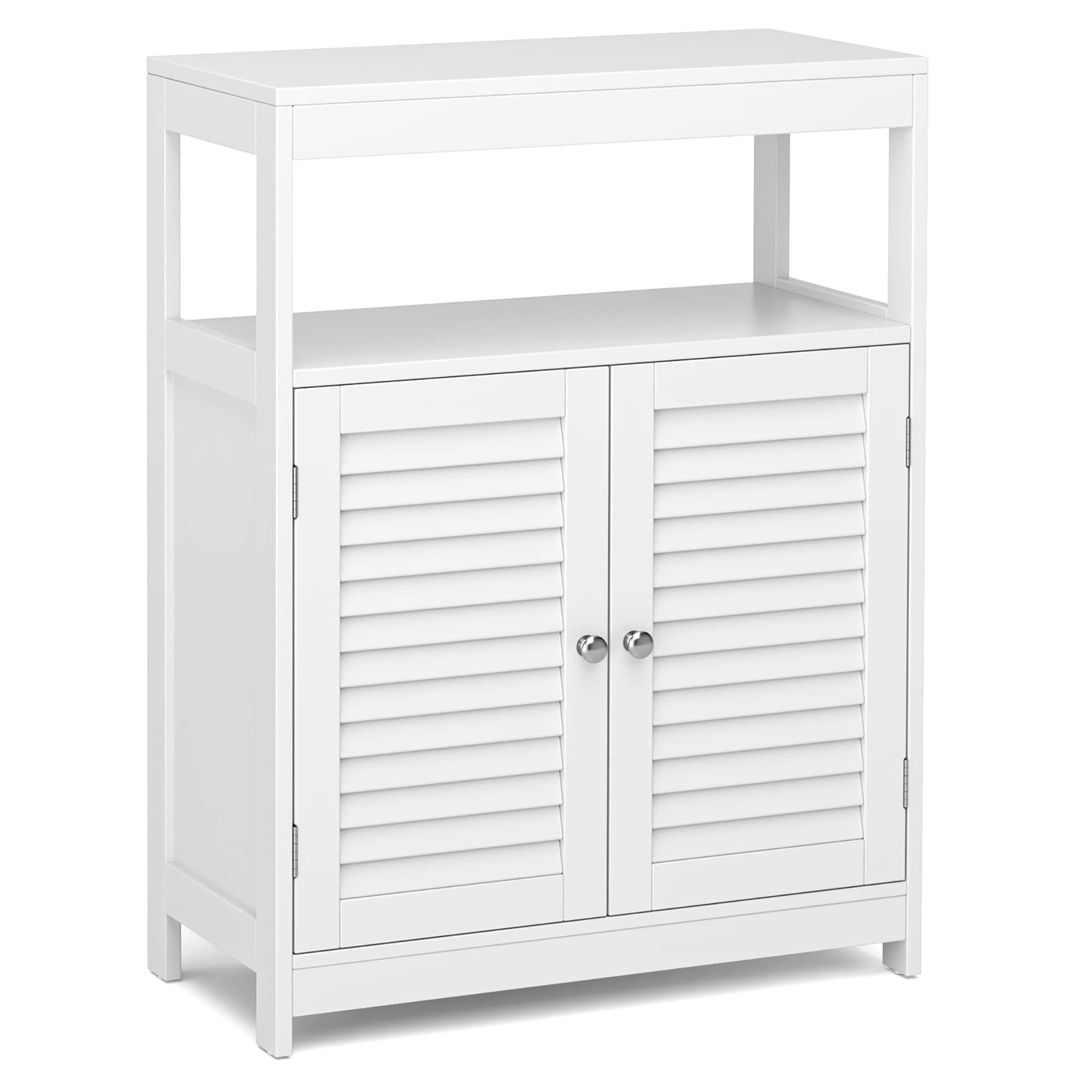 Costway Bathroom Floor Cabinet Free Standing Storage Organizer w/