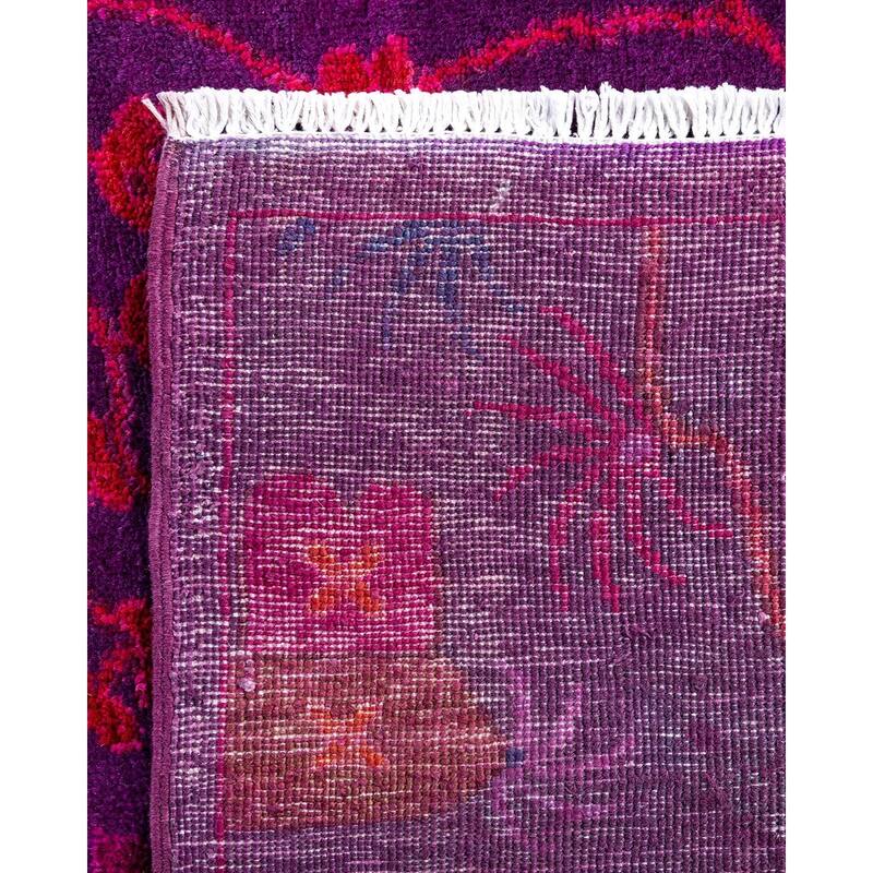 Vibrance One-of-a-Kind Hand-Knotted Area Rug - Purple, 5' 3" x 7' 8" - 5' 3" x 7' 8"